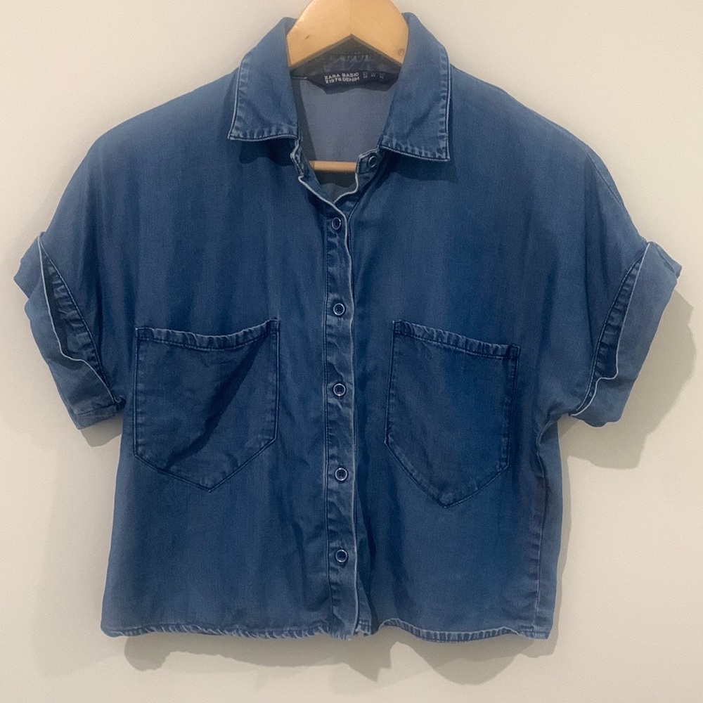 🌟 - Zara Blue Jean Blouse.